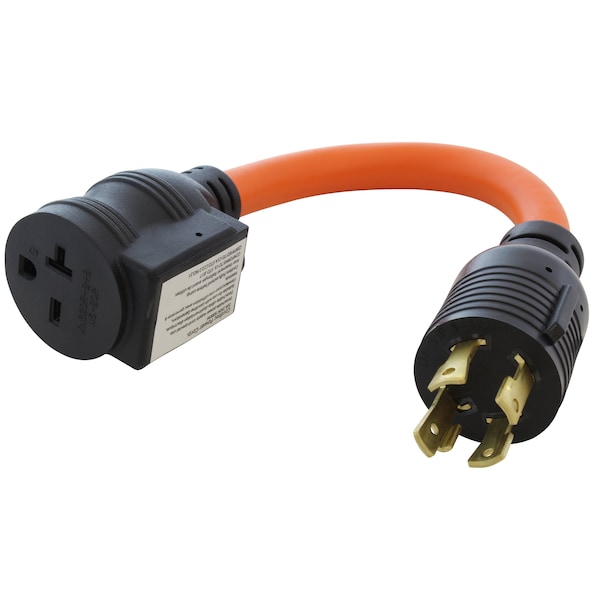 Ac Works Adapter Cable, STW, 6-15/20R, L14-30P, 1 ft., Orange L1430CB620 - main